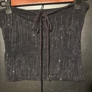 Rampage Black Glitter Tube Top